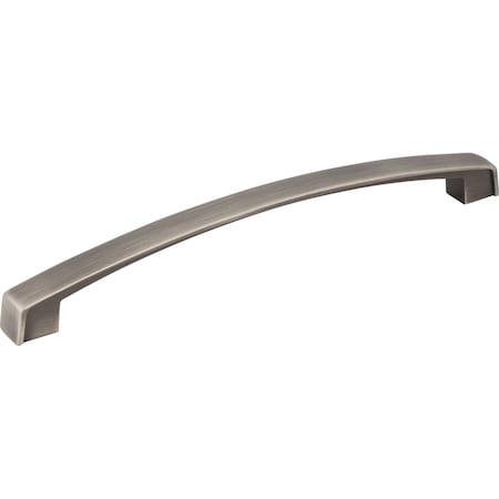 Jeffrey Alexander 192 mm Center-to-Center Brushed Pewter Merrick Cabinet Pull 549-192BNBDL